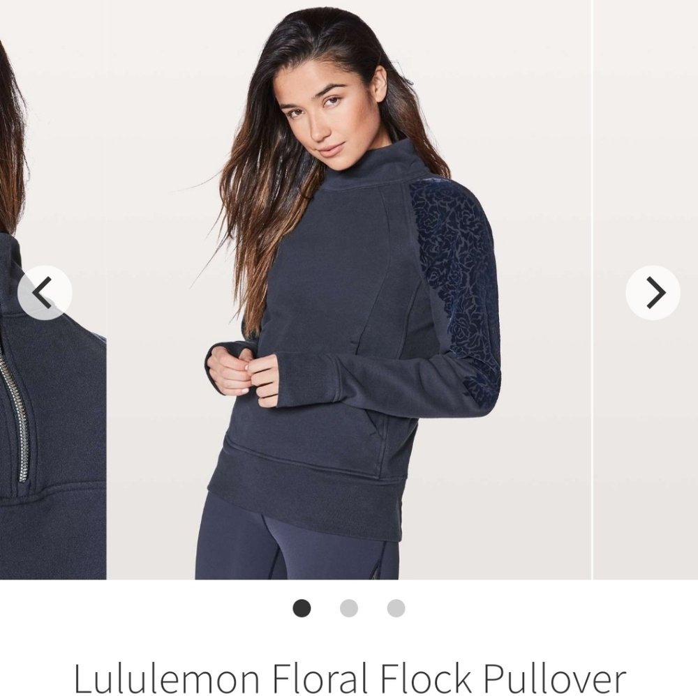 Lululemon Floral flock scuba pullover size 2